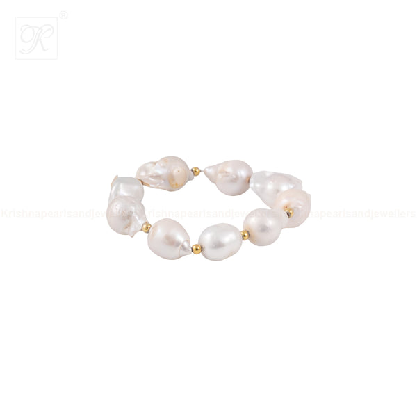 Organic Luxe: Baroque Pearl Bracelet with | Krishna Pearls and Jewellers