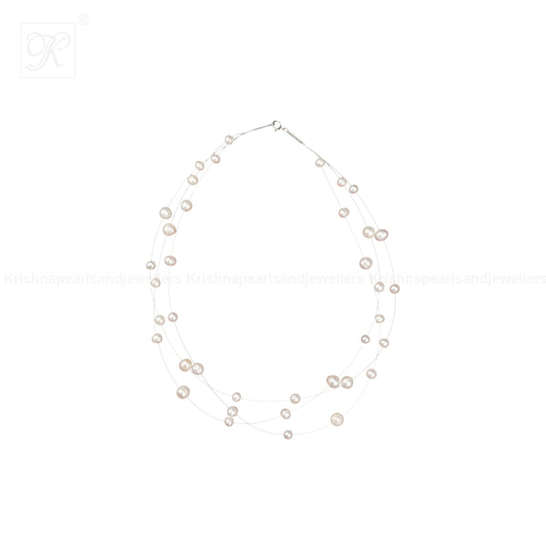 Floating Elegance: Illusion fancy string | Krishna Pearls and Jewellers