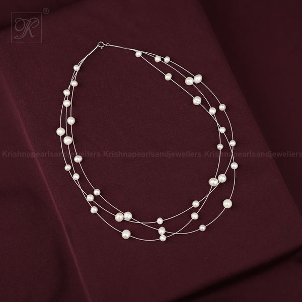 Floating Elegance: Illusion fancy string | Krishna Pearls and Jewellers
