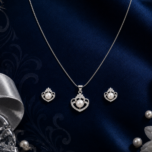 Vintage Bloom Pearl Jewelry Set Freshwater | Krishna Pearls and Jewellers