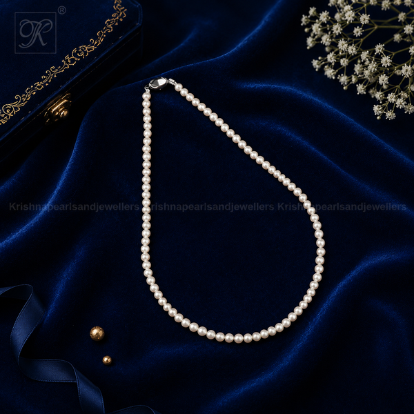 Classic Single-Strand White Freshwater | Krishna Pearls and Jewellers