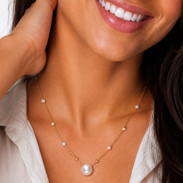 White Freshwater Pearl Pendant Necklace