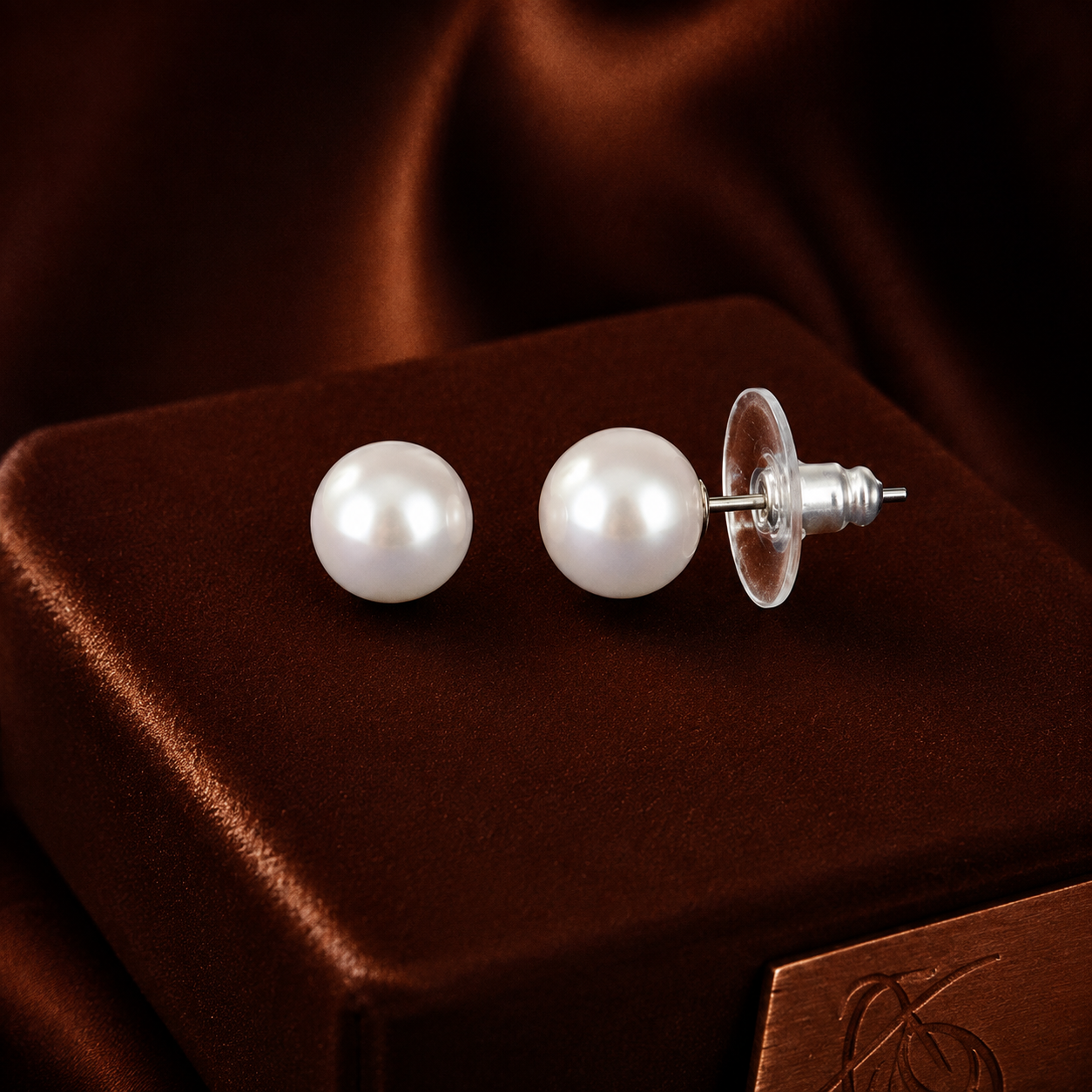 Pearl earrings Hyderabad – freshwater pearl studs, drops & CZ tops – Krishna Pearls & Jewellers