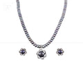 Midnight Bloom Pearl Jewelry Set Freshwater | Krishna Pearls and Jewellers