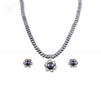 Midnight Bloom Pearl Jewelry Set Freshwater | Krishna Pearls and Jewellers