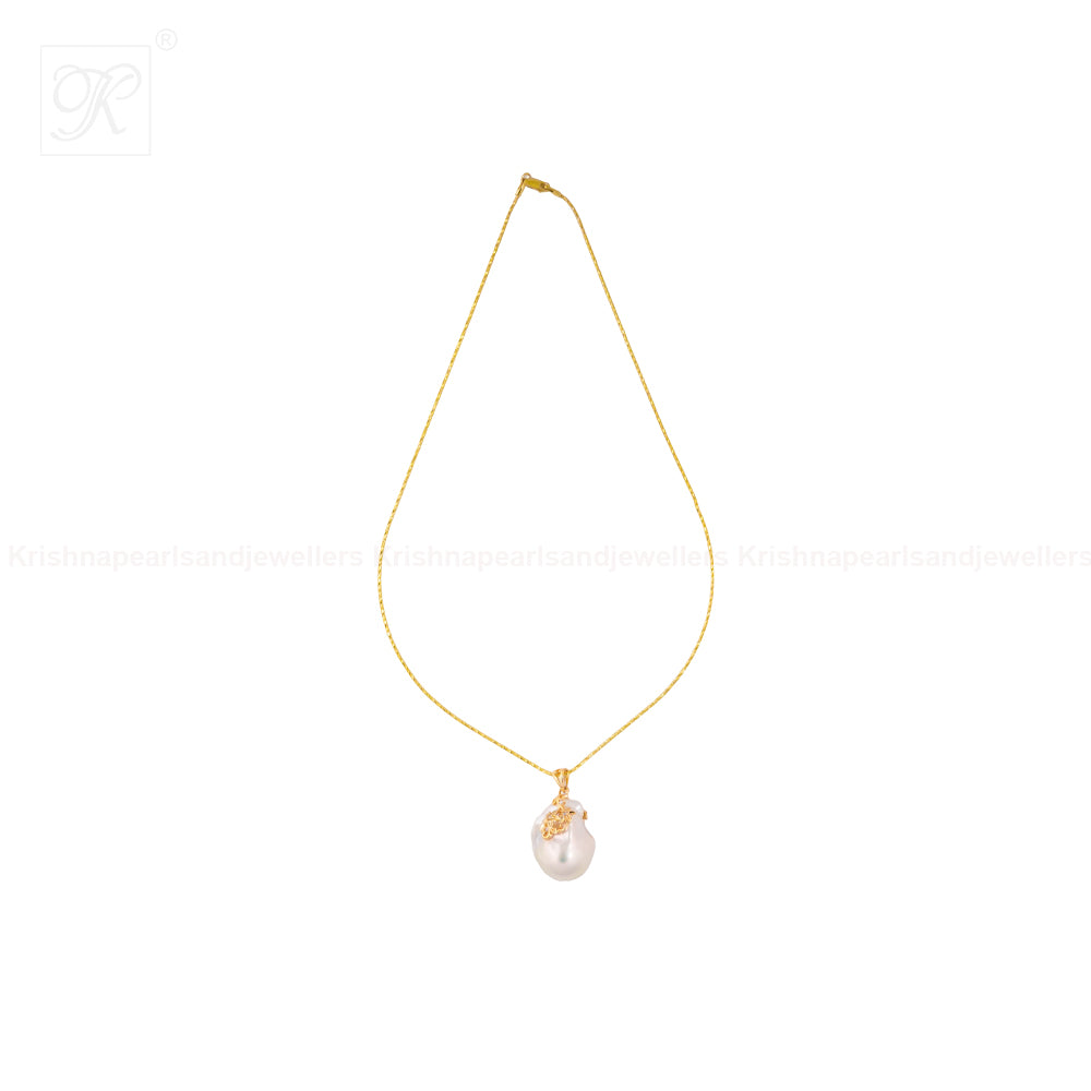 Blossom Charm: Baroque Pearl Pendant Fancy | Krishna Pearls and Jewellers
