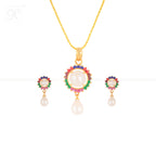 Radiant Petals White Pearl Pendant & | Krishna Pearls and Jewellers