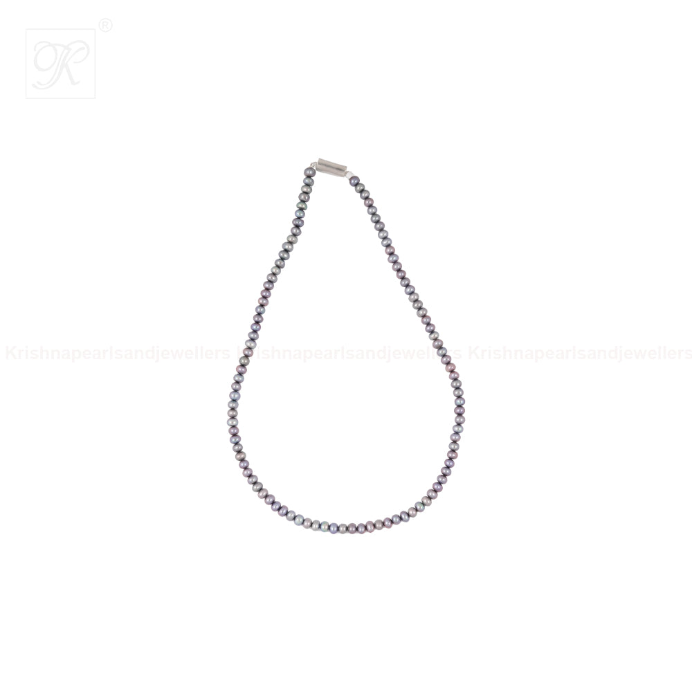 Mystic Glow Single-Strand Dark Pearl string | Krishna Pearls and Jewellers