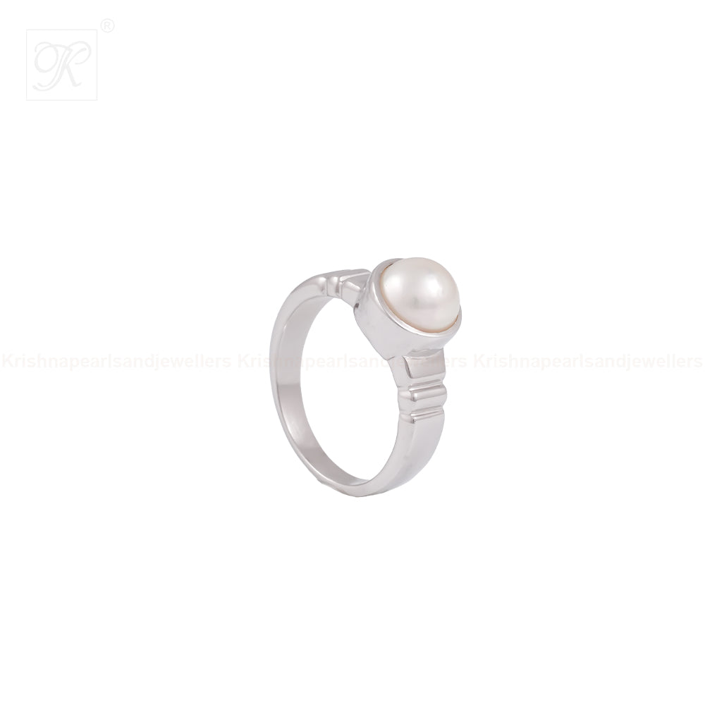 Classic Radiance: White Pearl Sterling | Krishna Pearls and Jewellers