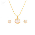Golden Blossom Pearl Set Freshwater Pearl | Krishna Pearls and Jewellers