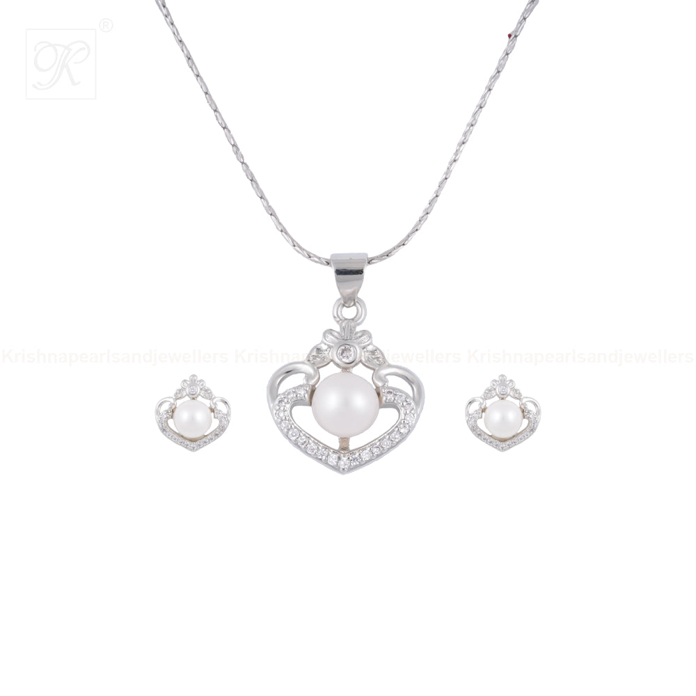 Vintage Bloom Pearl Jewelry Set Freshwater | Krishna Pearls and Jewellers