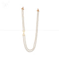 Two-Layer White Rice Pearlbrouch string | Krishna Pearls and Jewellers