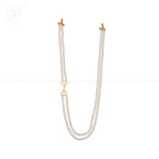 Two-Layer White Rice Pearlbrouch string | Krishna Pearls and Jewellers