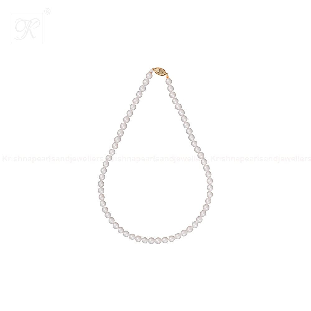 Classic White Round Pearl String – Elegant | Krishna Pearls and Jewellers