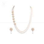 Graceful Layered Pearl Necklace Set with | Krishna Pearls and Jewellers