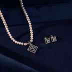 Geometric Crystal Pendant Pearl Jewelry for Women