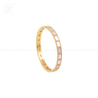 Gold-Tone Linked Oval Mirror bangle with | Krishna Pearls and Jewellers