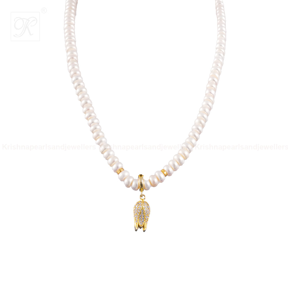 Golden Drop Pearl String Freshwater Pearl | Krishna Pearls and Jewellers