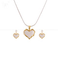 Golden Heart of Pearl Set Freshwater Pearl | Krishna Pearls and Jewellers