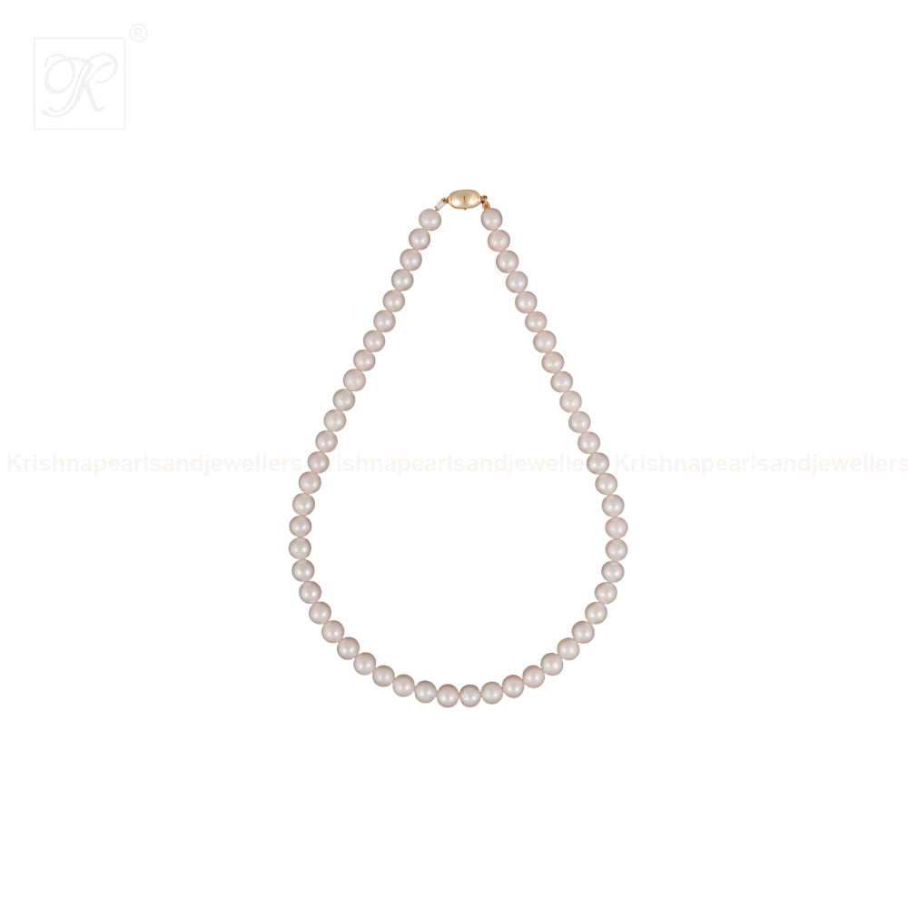 Elegant Single-Strand Large Round | Krishna Pearls and Jewellers
