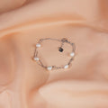 Elegant Sterling Silver Polish Pearl Bracelet