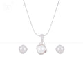 Blooming Elegance Pearl Set – CZ Floral | Krishna Pearls and Jewellers