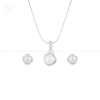 Blooming Elegance Pearl Set – CZ Floral | Krishna Pearls and Jewellers