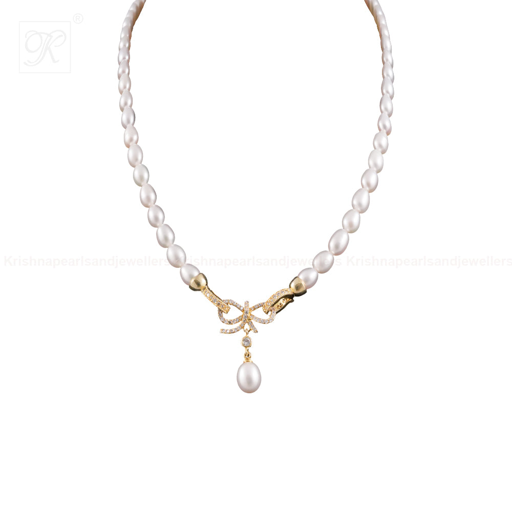 Golden Blossom Drop Pearl String Freshwater | Krishna Pearls and Jewellers