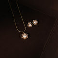 Golden Bloom Pearl Jewelry Set Freshwater | Krishna Pearls and Jewellers