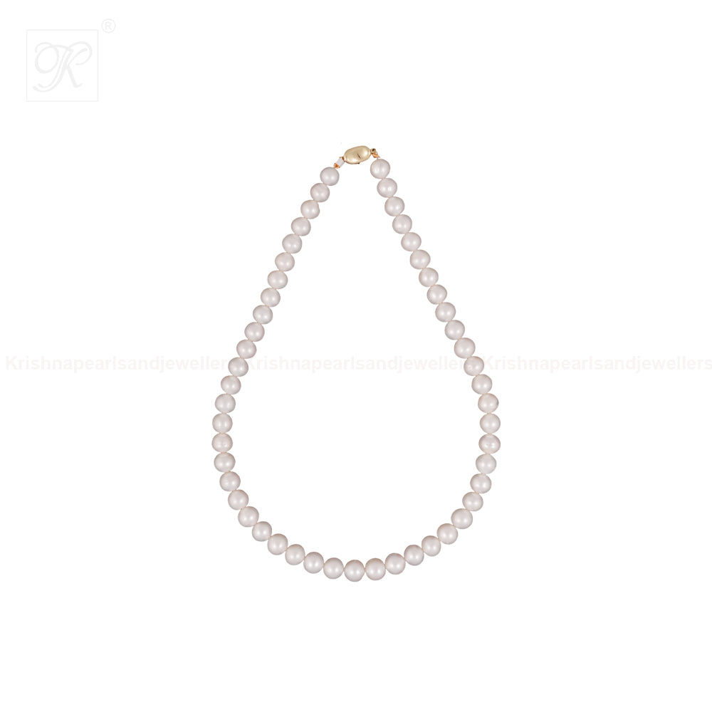 Lustrous White Round Pearl String – Premium | Krishna Pearls and Jewellers
