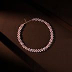 Pink Freshwater Pearl Floral Choker Necklace for Women