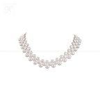 Classic Double-Strand White Pearl Choker | Krishna Pearls and Jewellers