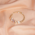 Multi-Color Freshwater Pearl Gold Polish Bracelet