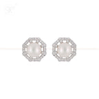 Silver CZ Pearl Tops Freshwater Pearl | Krishna Pearls and Jewellers