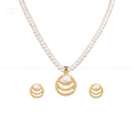 Golden Halo Pearl Necklace Set | Krishna Pearls and Jewellers