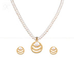 Golden Halo Pearl Necklace Set | Krishna Pearls and Jewellers
