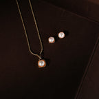 Classic Freshwater Pearl Pendant & Stud Earrings Set
