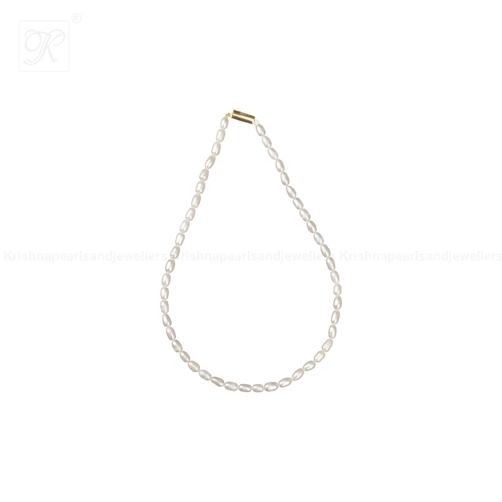 Elegant White Cultured Pearl String – | Krishna Pearls and Jewellers