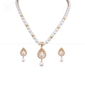 Golden Grace Pearl Jewelry Set Freshwater | Krishna Pearls and Jewellers