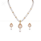 Golden Grace Pearl Jewelry Set Freshwater | Krishna Pearls and Jewellers