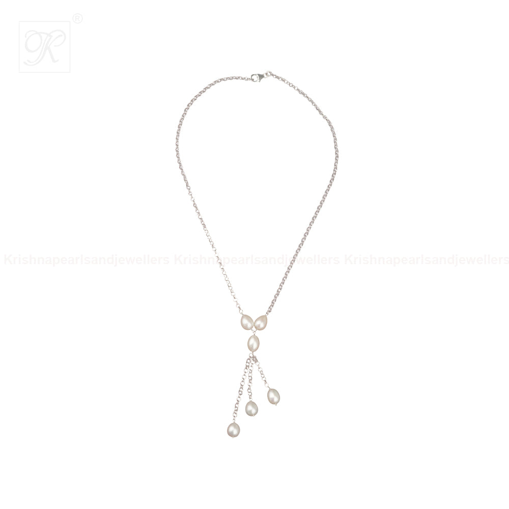 Pearl Drape: Layered Drop Fancy string with | Krishna Pearls and Jewellers