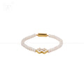 Radiant Bloom: White Pearl Bracelet with | Krishna Pearls and Jewellers