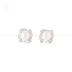 Classic Pearl Stud Earrings with | Krishna Pearls and Jewellers