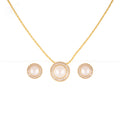 Golden Circle Elegance Pearl Pendant & | Krishna Pearls and Jewellers