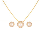 Golden Circle Elegance Pearl Pendant & | Krishna Pearls and Jewellers