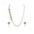 Floral Cascade Double-Layer Pearl Necklace | Krishna Pearls and Jewellers