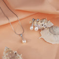Sterling Silver CZ Pearl Jewelry Set for Bridal & Party Wear Collection