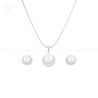 Celestial Glow Pearl Set – Dome CZ with | Krishna Pearls and Jewellers