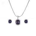 Midnight Halo Pearl Set – Black ROUND | Krishna Pearls and Jewellers