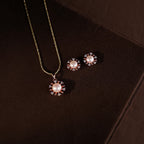 Golden Radiance Pearl Set Freshwater Pearl | Krishna Pearls and Jewellers